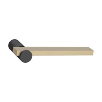 Matte black/satin brass